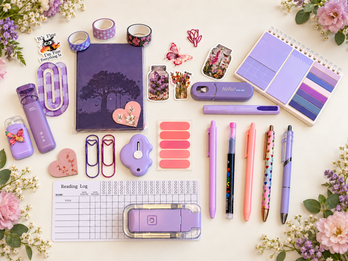 Pink & Purple Joy — 30-Piece Stationery & Journaling Gift Bundle 💜🩷
